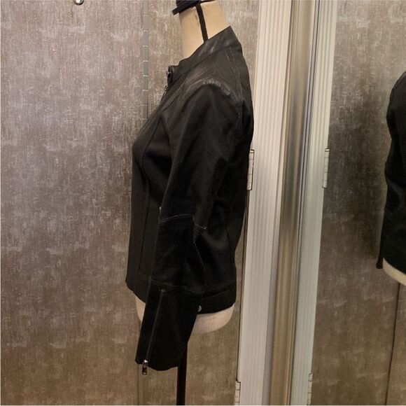 Desa Collection Black perforated Leather Women's Jacket, S - Picture 5 of 13